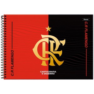 Caderno Flamengo Cartografia Capa Dura 80 Folhas - Foroni