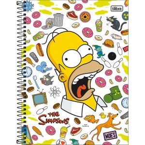Caderno 1 Matéria Universitário Espiral Simpsons - Tilibra