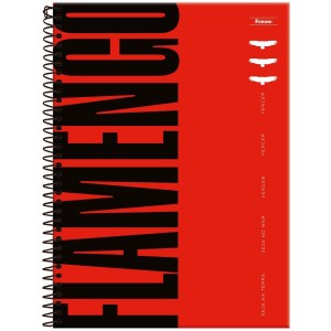 Caderno 10 Matérias Universitário Espiral Flamengo Fit - Foroni