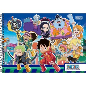 Caderno Cartografia e Desenho One Piece 80 folhas - Tilibra