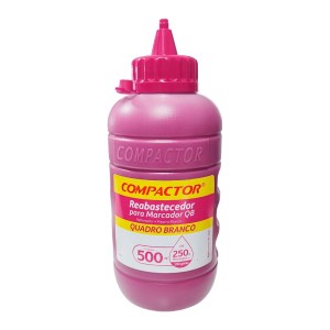 Reabastecedor para Marcador Quadro Branco Rosa 500 ml - Compactor