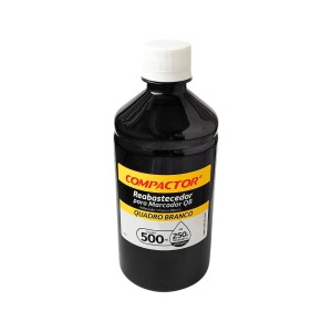 Reabastecedor para Marcador Quadro Branco Preto 500 ml - Compactor