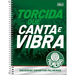 Caderno 16 Matérias Universitário Espiral Palmeiras - Tilibra
