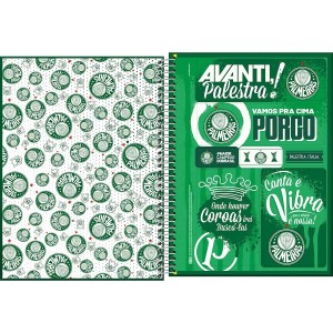 Caderno 20 Matérias Universitário Espiral Palmeiras - Tilibra