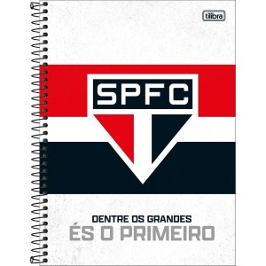 Caderno 20 Matérias Universitário Espiral São Paulo FC - Tilibra