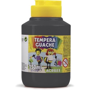 Tinta Guache 250ml Preto - Acrilex