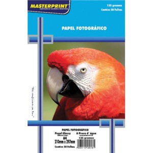 Papel Fotográfico A4 135g/m² - 50 folhas - Masterprint