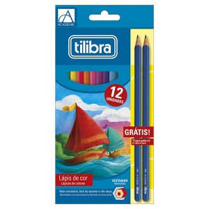 Lápis de Cor 12 Cores Sextavado Académie - Tilibra