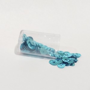Lantejoulas 6mm Tubo 2g - Turquesa