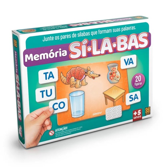Jogo de Memória Sílabas - Grow