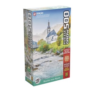 Quebra-cabeça 500 peças Riacho nos Alpes - Grow