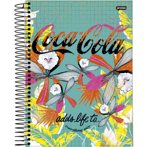 Caderno 1 Matéria Universitário Espiral Coke Girl Coca-Cola - Jandaia
