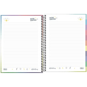 Caderno 1 Matéria Universitário Espiral Now United - Tilibra
