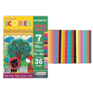 Color Set Textura Visual 2 180g/m² 36 folhas Novaprint