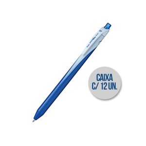 Caneta Gel Retrátil Energel 0.7mm - Azul - Caixa com 12 Unidades - Pentel