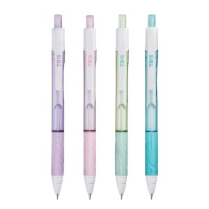 Caneta Esferográfica Retrátil Let's Fashion 1.0mm Kit c/ 4 Cores - Tris