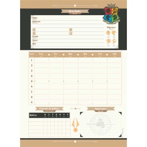 Caderno 10 Matérias Universitário Espiral Harry Potter - Jandaia