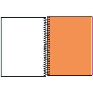 Caderno COLEGIAL Neon Kori 80 Folhas Coloridas e SEM PAUTA - Tilibra