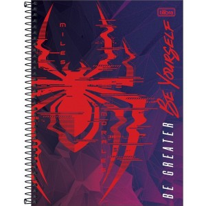 Caderno 1 Matéria Universitário Espiral Homem Aranha - Tilibra
