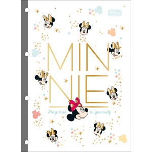 Bloco de Fichário / Refil Caderno Argolado Universitário 80 Folhas Minnie Mouse - Tilibra