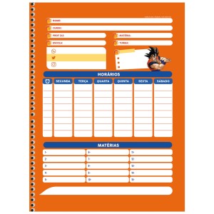 Caderno 1 Matéria Universitário Espiral Dragon Ball Super - São Domingos