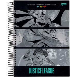 Caderno 1 Matéria Universitário Espiral Liga da Justiça - Jandaia