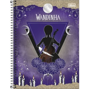 Caderno 1 Matéria Universitário Espiral Wandinha - Tilibra