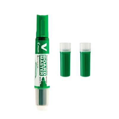 Kit Marcador para Quadro Branco V-Board Master + 2 Refis WBS-VBM Verdes - Pilot