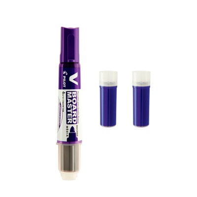 Kit Marcador para Quadro Branco V-Board Master + 2 Refis WBS-VBM Violeta - Pilot