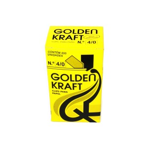 Clips De Papel Galvanizados 4/0 400 Unidades - Golden Kraft