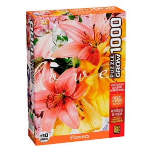 Quebra-cabeça Puzzle 1000 peças Flowers - Grow