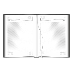 Agenda Costurada Diária Time 15 x 21 cm - Redoma