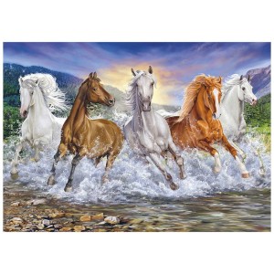 Quebra-cabeça 1500 peças - Cavalos Selvagens - Grow